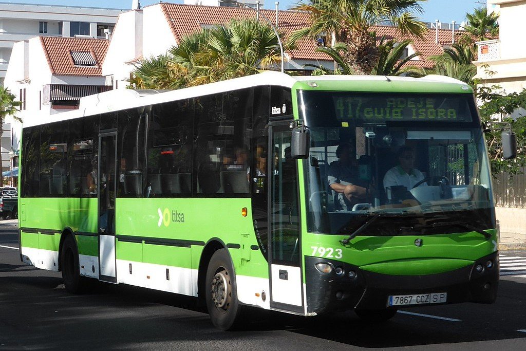 Titsa bus in southern Tenerife