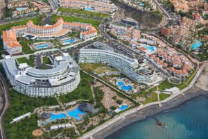 Aerial view of part of the Costa Adeje hotel zone