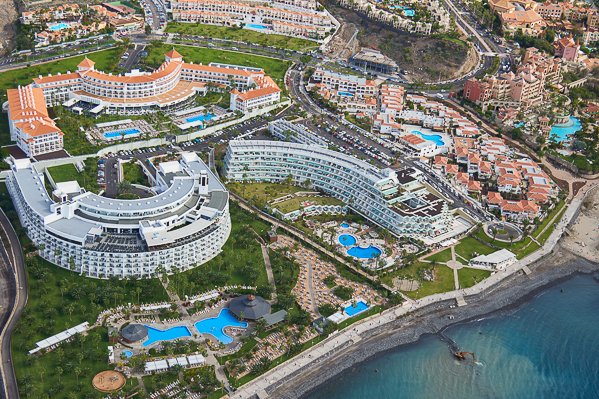 Aerial view of part of the Costa Adeje hotel zone