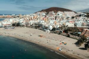 Aerial view of Los Cristianos in South Tenerife