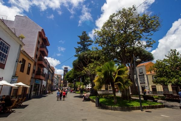 Strolling through the historic heart of La Laguna.